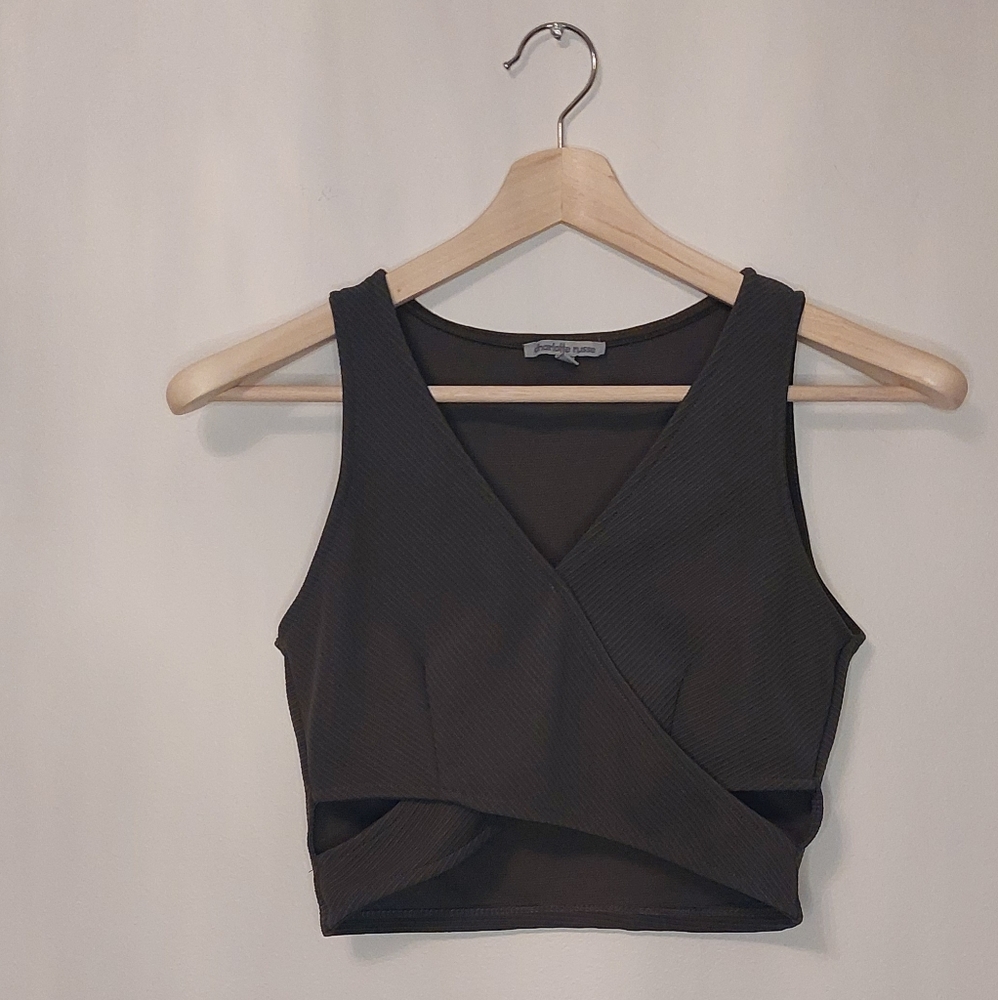 Charlotte Russe Olive Green Sports Bra - Picture 1 of 6